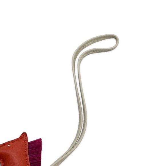 HERMES Rodeo Crinoline Size PM Lambskin/Crinolin Cornelian /Craie/Magnolia - Picture 4 of 8